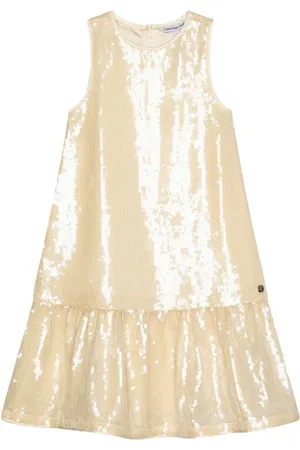 Calvin Klein Sequinned flared dress