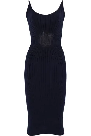 MUGLER V-neck midi dress