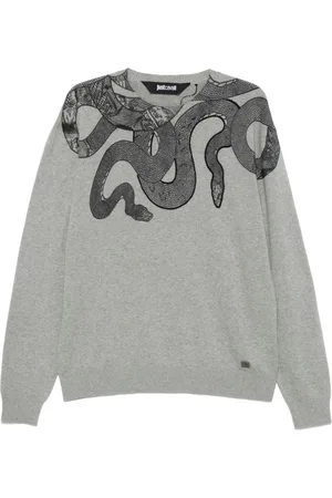 Roberto Cavalli Snake-print sweater