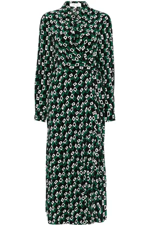 Diane von Furstenberg All-over graphic print wrap dress