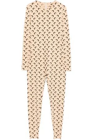 Marine Serre Moon-print jersey jumpsuit