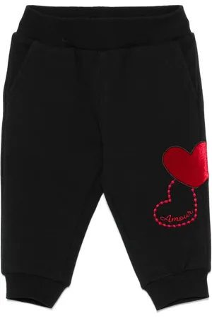 MONNALISA Heart-patch track pants