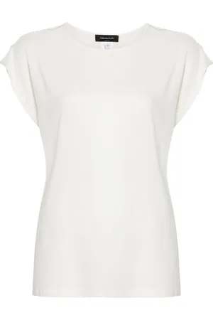 Fabiana Filippi Bead-trim crepe T-shirt