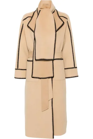 Maje Removable-scarf coat