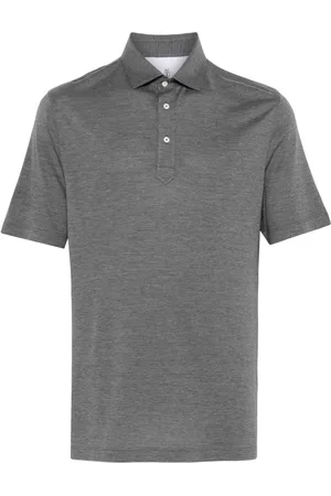 Brunello Cucinelli M??lange-effect polo shirt