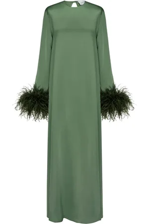 Sleeper Suzi feather-detail maxi dress