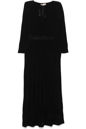 Twin-Set Pointelle knit-detail dress