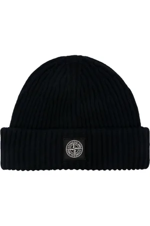 Stone Island Logo-patch beanie hat
