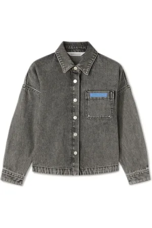 Palm Angels Logo-print denim overshirt