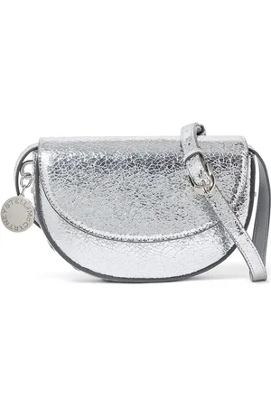Stella McCartney Frayme cracked faux leather shoulder bag