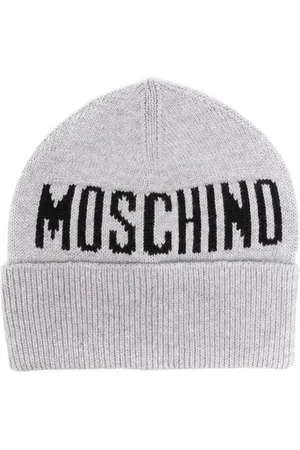 Moschino Intarsia-logo beanie hat