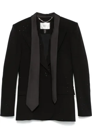 NISSA Tie-embellishment blazer