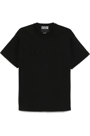 VERSACE Embroidered-logo T-shirt