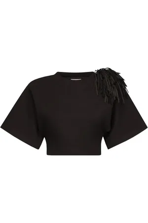 AREA Fringed brooch T-shirt