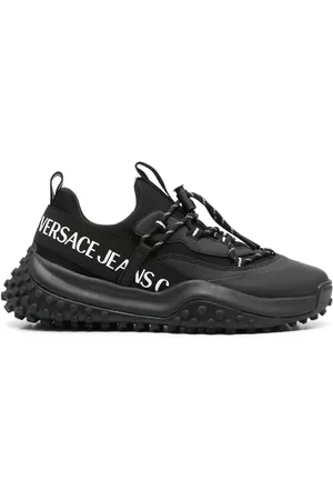 VERSACE Logo-embossed sneakers