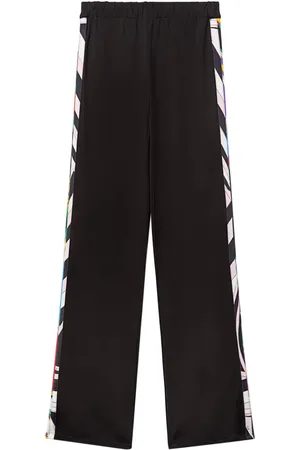 Puccini Abstract-print trim trousers