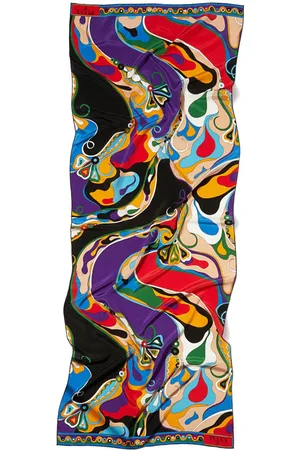 Puccini Orchidee-print silk scarf