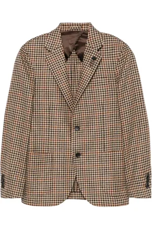 LARDINI Houndstooth-pattern blazer