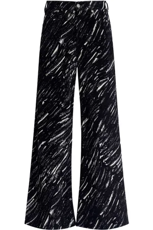 Marni Graphic-print wide-leg trousers