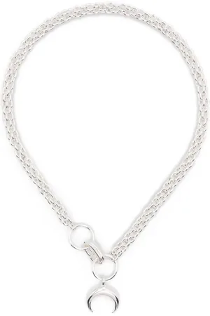 Marine Serre Recycled Pewter Moon necklace