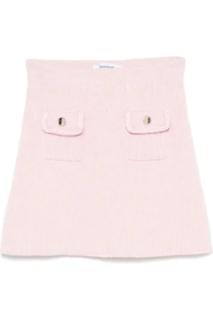 Self-Portrait M??lange-effect mini skirt