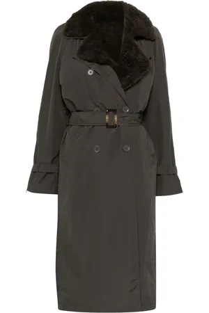 MAX & MOI Trimmed double-breasted trench coat
