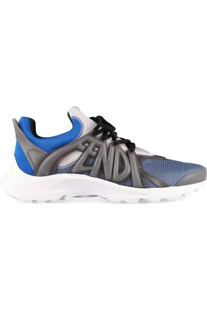 Fendi Tag lace-up panelled sneakers