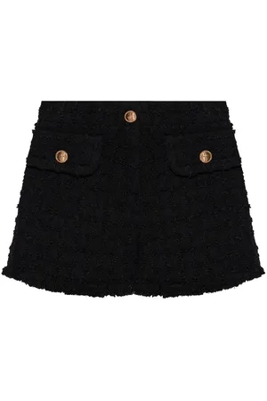 VERSACE Heritage tweed mini shorts