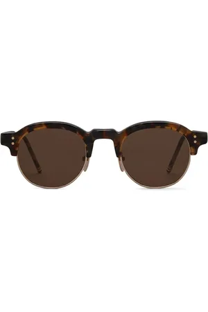 Thom Browne Tortoiseshell oval-frame sunglasses