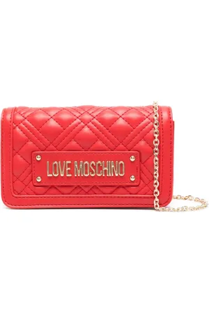 Moschino Logo-plaque clutch bag