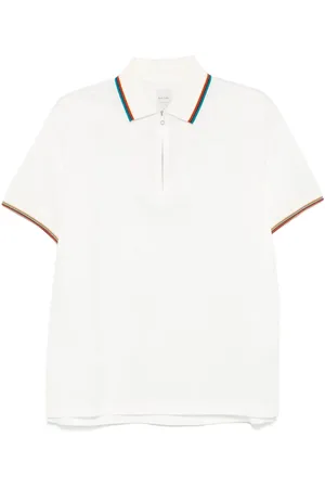 Paul Smith Stripe-trim cotton polo shirt