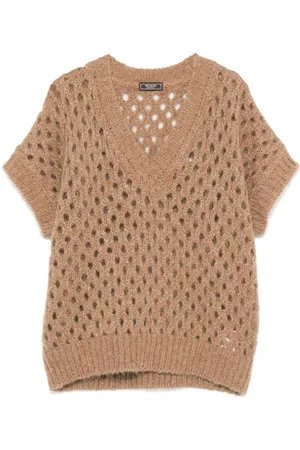 PESERICO SIGN Open-knit top