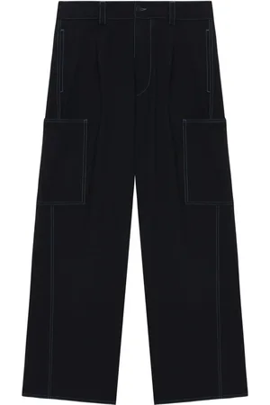 SUNNEI Contrast-stitching wide-leg trousers