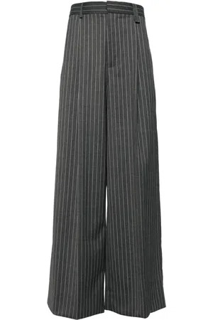 Simone Rocha Pinstripe pleated wide-leg pants