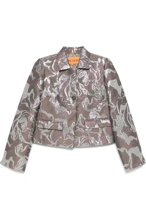 STINE GOYA Abstract metallic pattern jacket