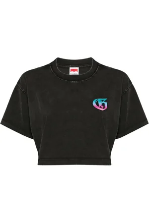 Ground Zero Logo-print cropped T-shirt