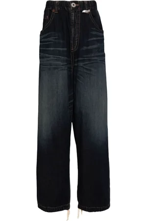 Maison Mihara Yasuhiro Logo-patch cotton jeans