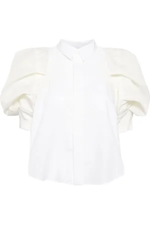 SACAI Cotton poplin x nylon twill shirt