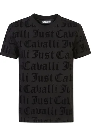 Roberto Cavalli Flocked-logo T-shirt