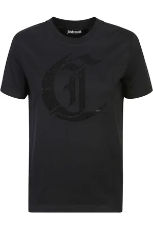 Roberto Cavalli Crystal-logo T-shirt