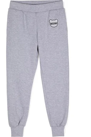 Moschino Logo-patch cotton trousers