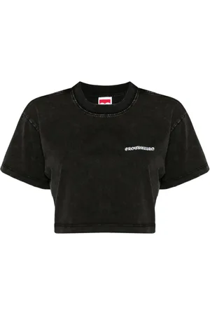 Ground Zero Logo-print cropped T-shirt