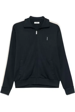 Sandro Embroidered-logo zip-up sweatshirt