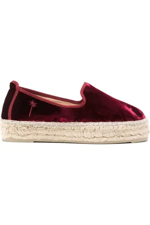 MANEBI Double-sole velvet espadrilles
