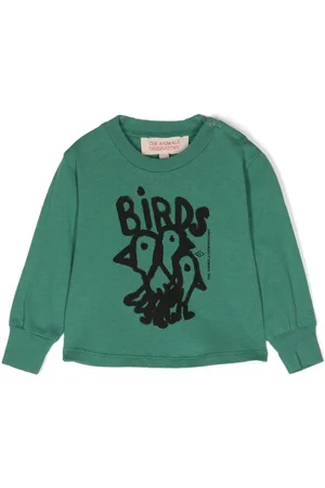 The Animals Observatory Birds-print long-sleeve T-shirt