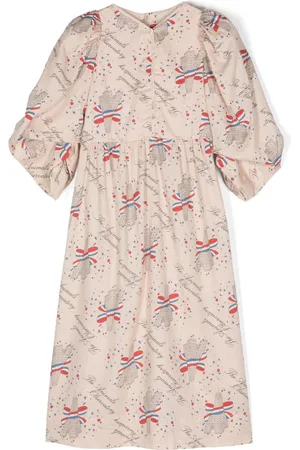 The Animals Observatory Peacock Eiffel-print dress