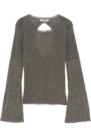 Twin-Set Lurex-detail sweater