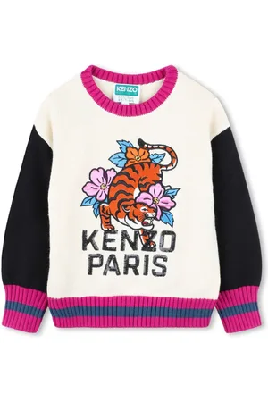 Kenzo Floral tiger intarsia jumper