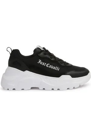 Roberto Cavalli Logo-print panelled sneakers