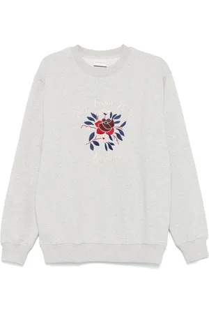 Drôle de Monsieur Embroidered-slogan sweatshirt